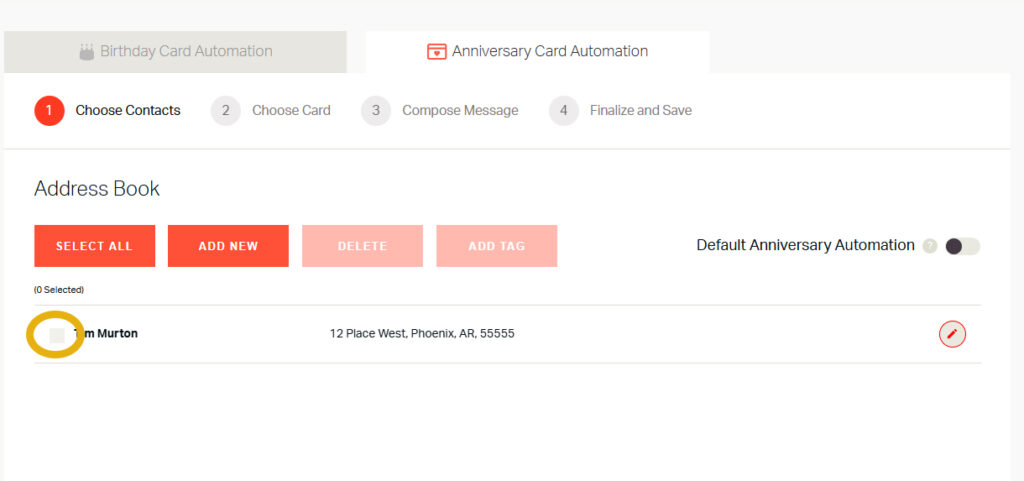 Anniversary Card Automation