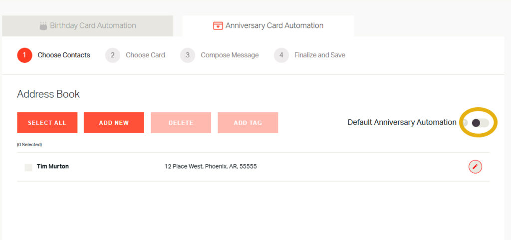 Handwrytten Anniversary Card Automation