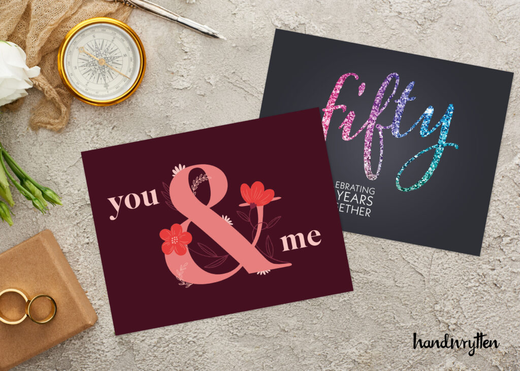 Handwrytten Anniversary Cards