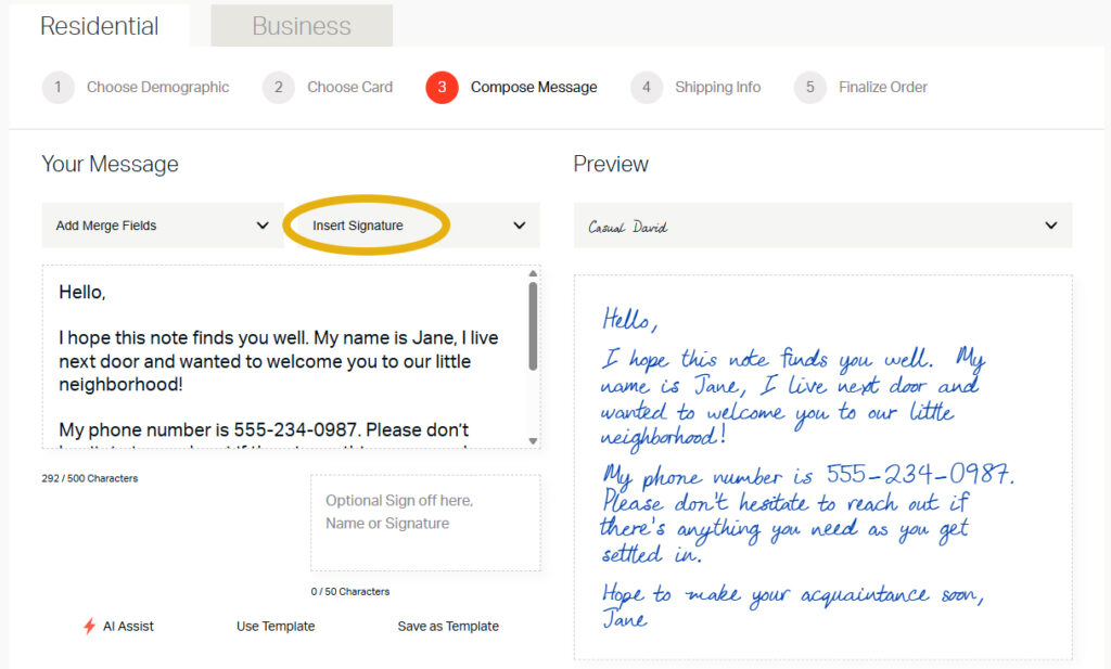 Handwrytten Residential Prospecting