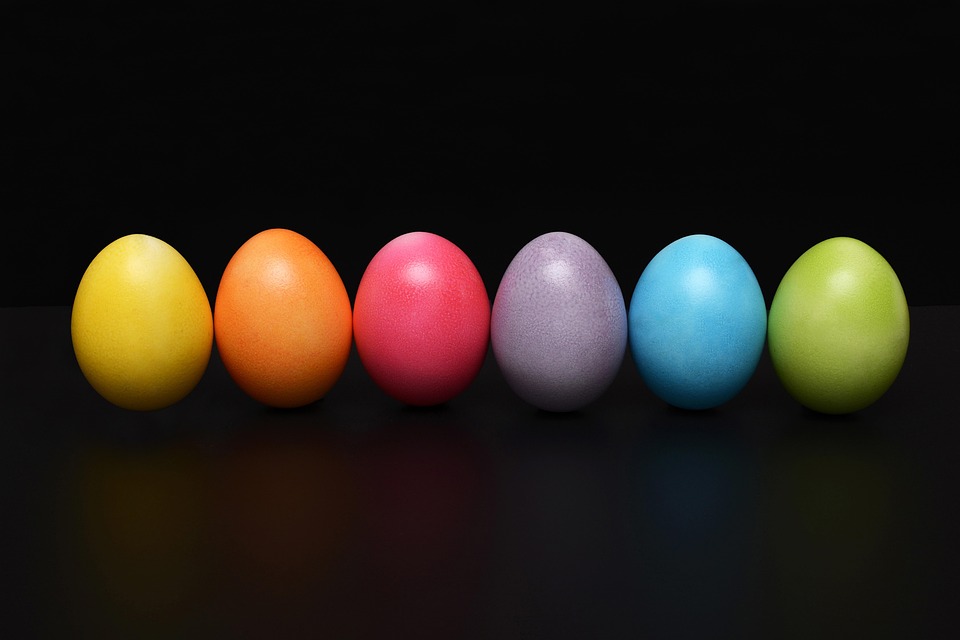 multicolored eggs