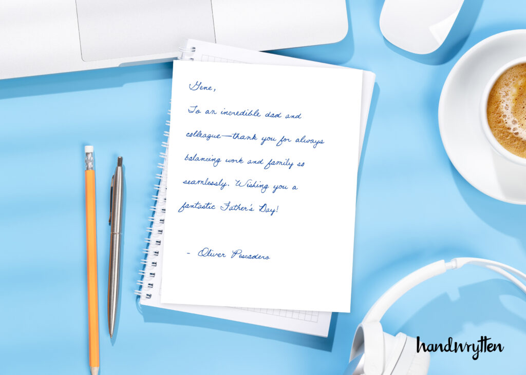 Handwrytten Fathers Day Cards