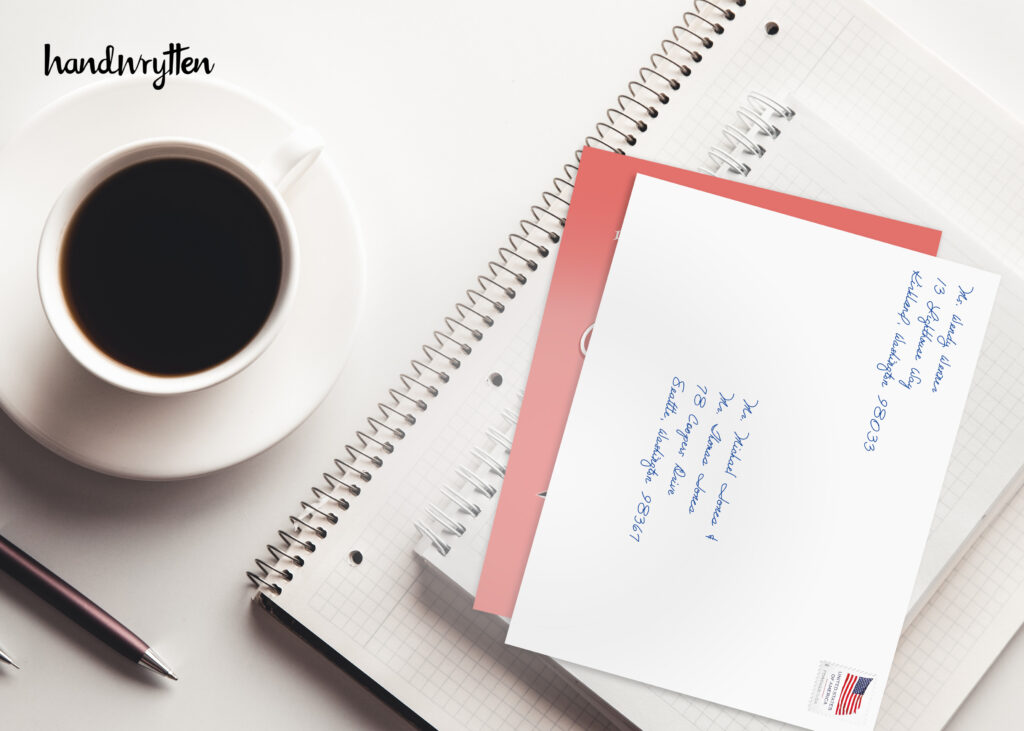 a cup of coffee and notebooks