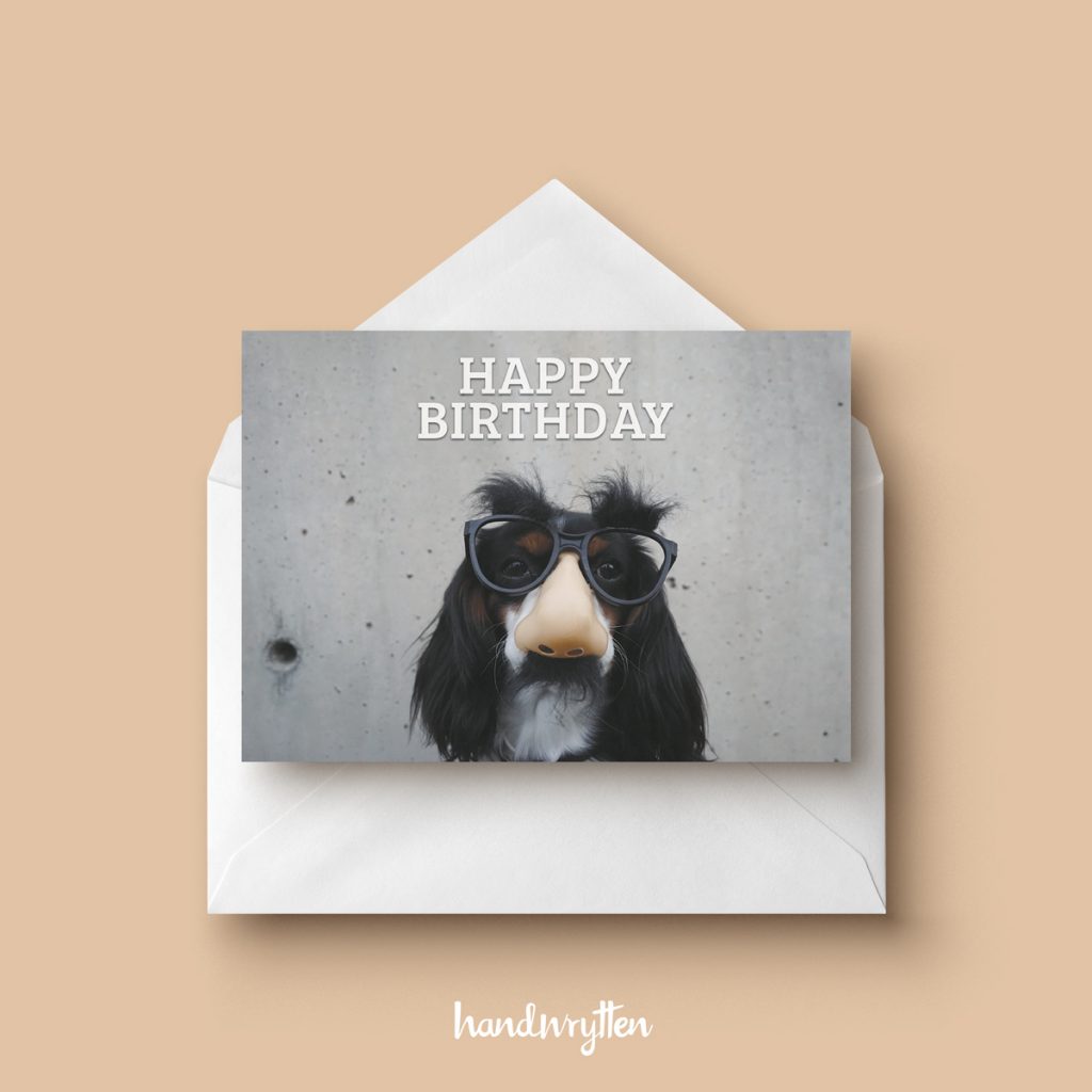 funny birthday card with a do gin glasses