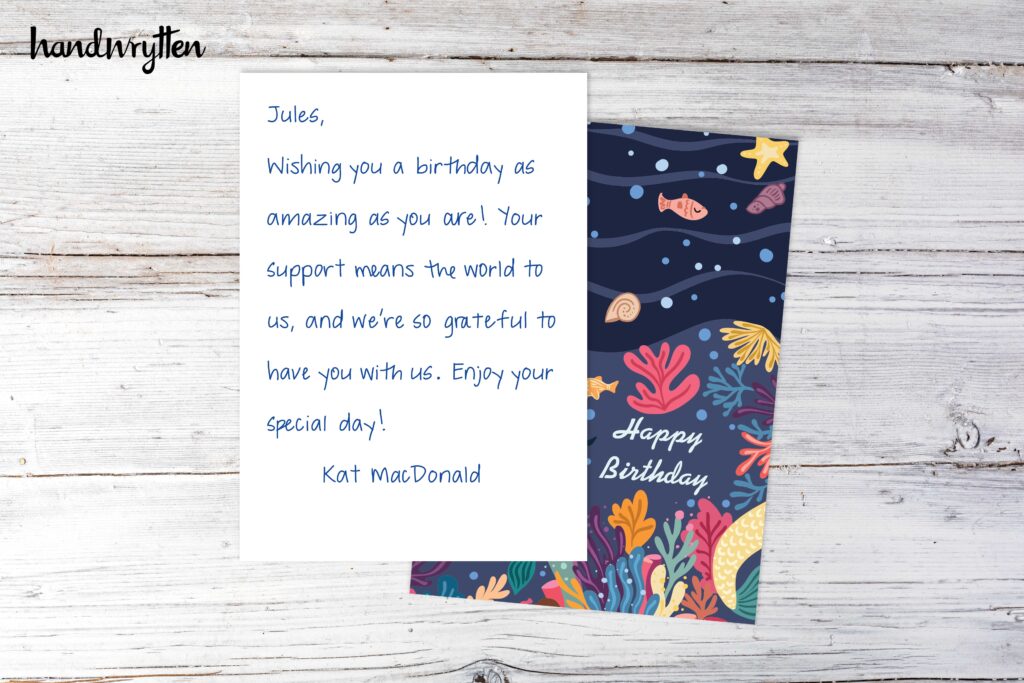 Handwrytten Birthday Cards