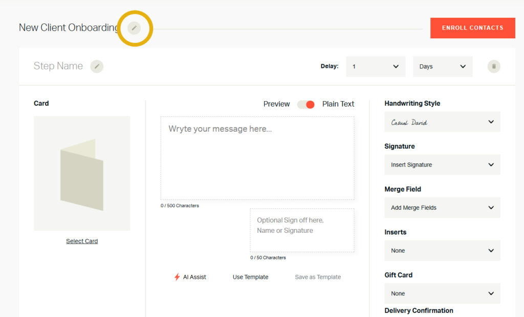 Handwrytten Multistep Campaign