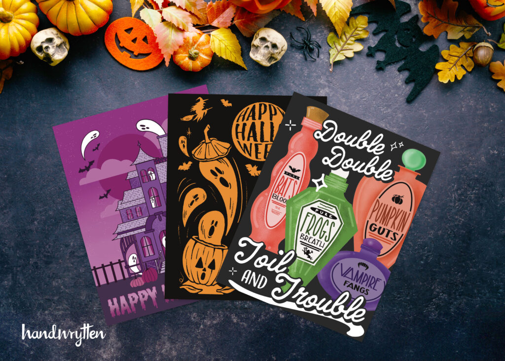 Halloween Handwrytten cards