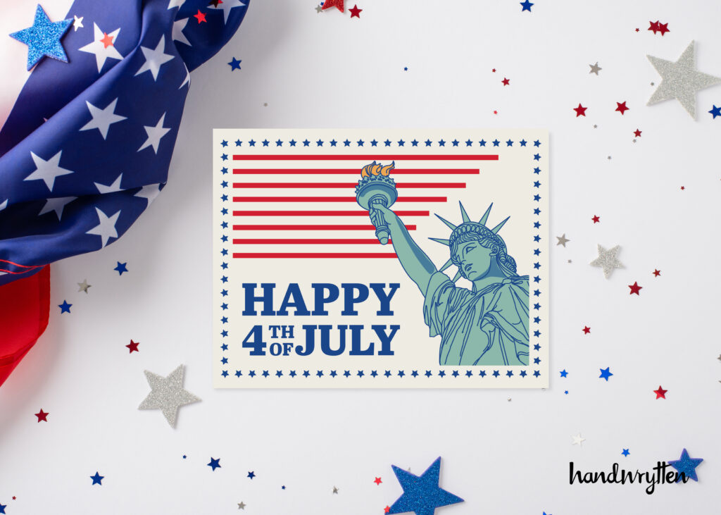 Handwrytten patriotic cards