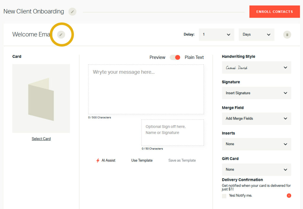 Handwrytten Multistep Campaigns