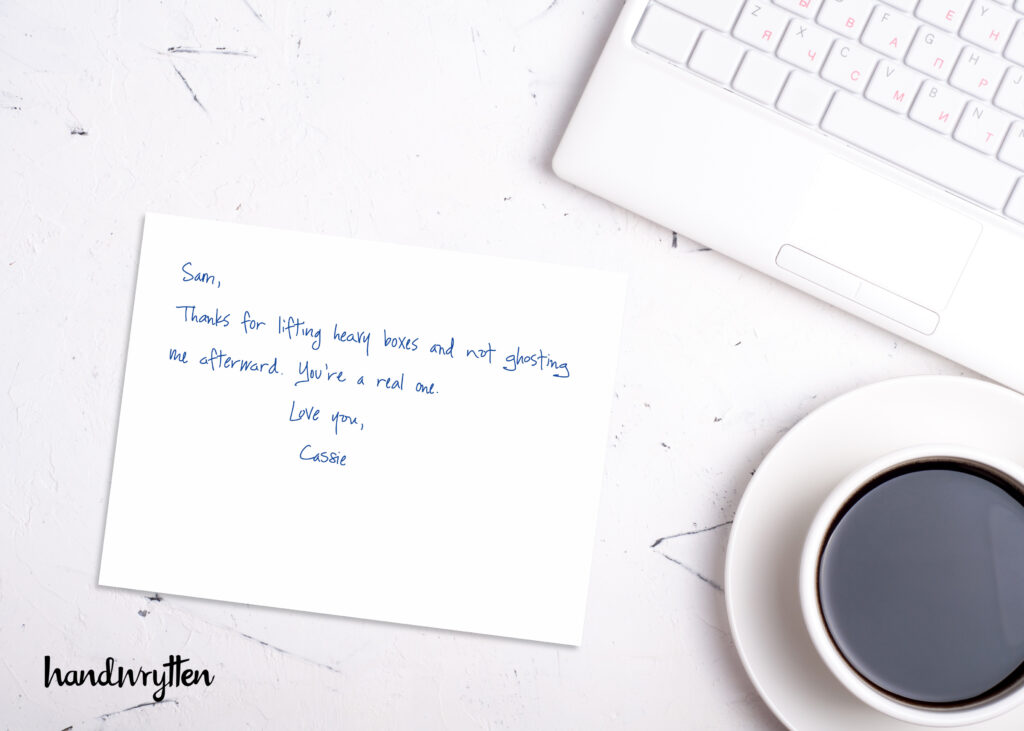 Handwrytten Thank You