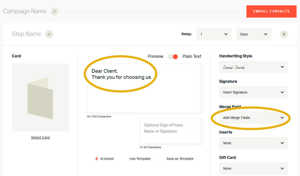 Handwrytten Multistep Campaign